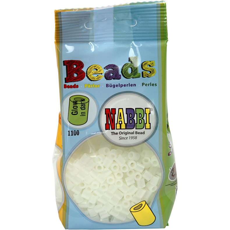 R&oslash;rperler, str. 5x5 mm, hulstr. 2,5 mm, medium, selvlysende, 1100 stk./ 1 pk.