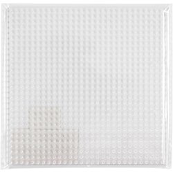 Perleplade, stor firkant, str. 14,5x14,5 cm, medium, klar, 1 stk.
