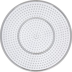 Perleplade, stor rund, diam. 15 cm, medium, klar, 1 stk.