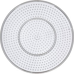 Perleplade, stor rund, diam. 15 cm, medium, klar, 10 stk./ 1 pk.