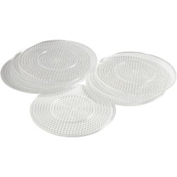 Perleplade, stor rund, diam. 15 cm, medium, klar, 10 stk./ 1 pk.