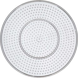 Perleplade, stor rund, diam. 15 cm, medium, klar, 10 stk./ 1 pk.