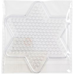 Perleplade, lille stjerne, diam. 10 cm, medium, klar, 1 stk.