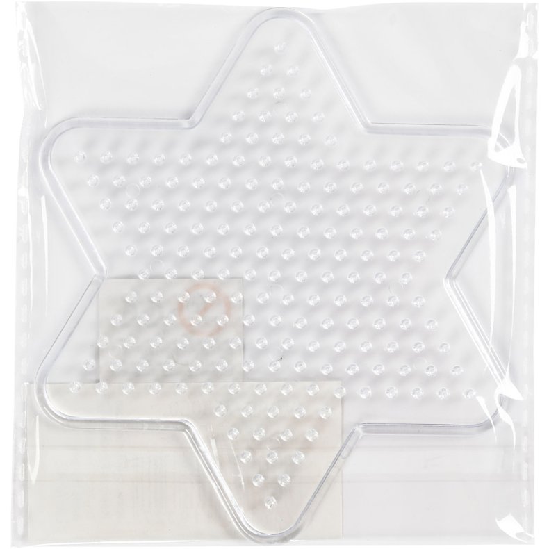 Perleplade, lille stjerne, diam. 10 cm, medium, klar, 1 stk.