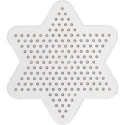 Perleplade, lille stjerne, diam. 10 cm, medium, klar, 1 stk.