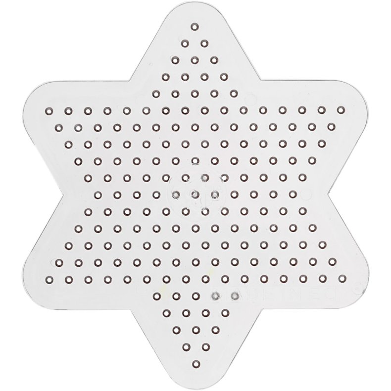 Perleplade, lille stjerne, diam. 10 cm, medium, klar, 1 stk.