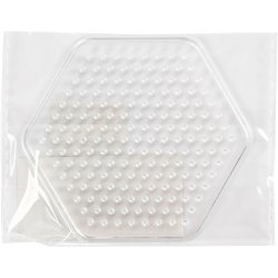 Perleplade, str. 7 cm, medium, klar, 1 stk.