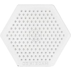 Perleplade, lille sekskant, str. 7 cm, medium, 10 stk./ 1 pk.