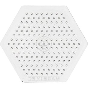 Perleplade, lille sekskant, str. 7 cm, medium, 10 stk./ 1 pk.