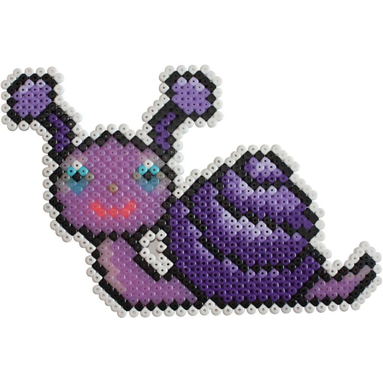 Perleplade, stor samlefirkant, str. 15x15 cm, medium, klar, 2 stk./ 1 pk.