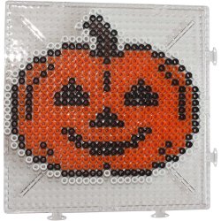 Perleplade, stor samlefirkant, str. 15x15 cm, medium, klar, 2 stk./ 1 pk.