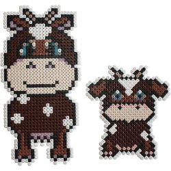 Perleplade, stor samlefirkant, str. 15x15 cm, medium, klar, 2 stk./ 1 pk.