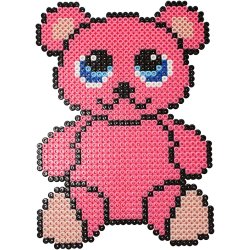 Perleplade, stor samlefirkant, str. 15x15 cm, medium, klar, 2 stk./ 1 pk.