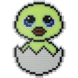 Perleplade, stor samlefirkant, str. 15x15 cm, medium, klar, 2 stk./ 1 pk.