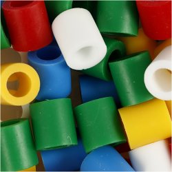 R&oslash;rperler, str. 10x10 mm, hulstr. 5,5 mm, JUMBO, standardfarver, 2450 ass./ 1 pk.