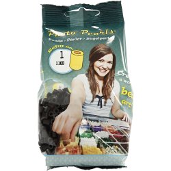 PhotoPearls, str. 5x5 mm, hulstr. 2,5 mm, medium, sort (1), 1100 stk./ 1 pk.