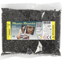PhotoPearls, str. 5x5 mm, hulstr. 2,5 mm, medium, sort (1), 6000 stk./ 1 pk.