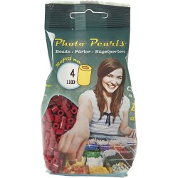 PhotoPearls, str. 5x5 mm, hulstr. 2,5 mm, medium, vinr&oslash;d (4), 1100 stk./ 1 pk.