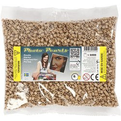 PhotoPearls, str. 5x5 mm, hulstr. 2,5 mm, medium, beige (6), 6000 stk./ 1 pk.