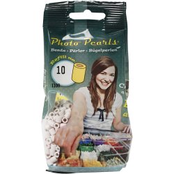 PhotoPearls, str. 5x5 mm, hulstr. 2,5 mm, medium, lys gr&aring; (10), 1100 stk./ 1 pk.