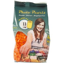 PhotoPearls, str. 5x5 mm, hulstr. 2,5 mm, medium, klar orange (13), 1100 stk./ 1 pk.