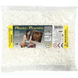 PhotoPearls, str. 5x5 mm, hulstr. 2,5 mm, medium, hvid (15), 6000 stk./ 1 pk.