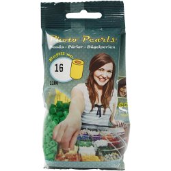 PhotoPearls, str. 5x5 mm, hulstr. 2,5 mm, medium, gr&oslash;n (16), 1100 stk./ 1 pk.
