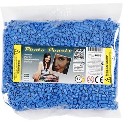 PhotoPearls, str. 5x5 mm, hulstr. 2,5 mm, medium, bl&aring; (17), 6000 stk./ 1 pk.