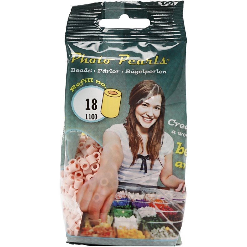 PhotoPearls, str. 5x5 mm, hulstr. 2,5 mm, medium, rosa (18), 1100 stk./ 1 pk.