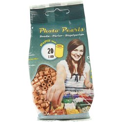 PhotoPearls, str. 5x5 mm, hulstr. 2,5 mm, medium, lys brun (20), 1100 stk./ 1 pk.