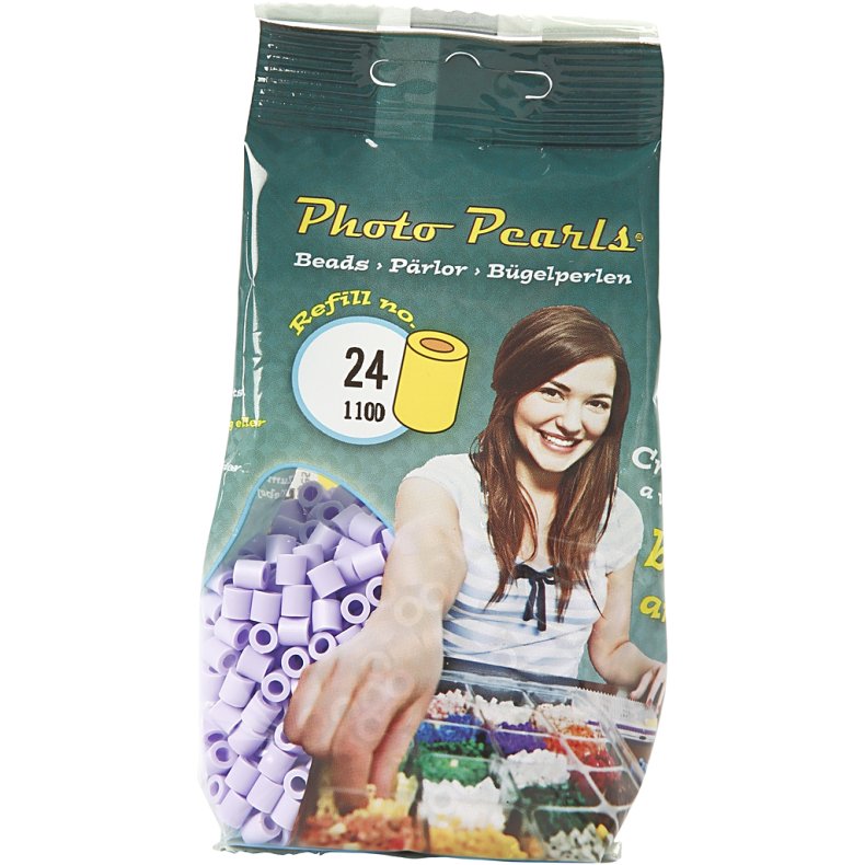 PhotoPearls, str. 5x5 mm, hulstr. 2,5 mm, medium, syren (24), 1100 stk./ 1 pk.