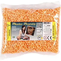 PhotoPearls, str. 5x5 mm, hulstr. 2,5 mm, medium, lys orange (26), 6000 stk./ 1 pk.