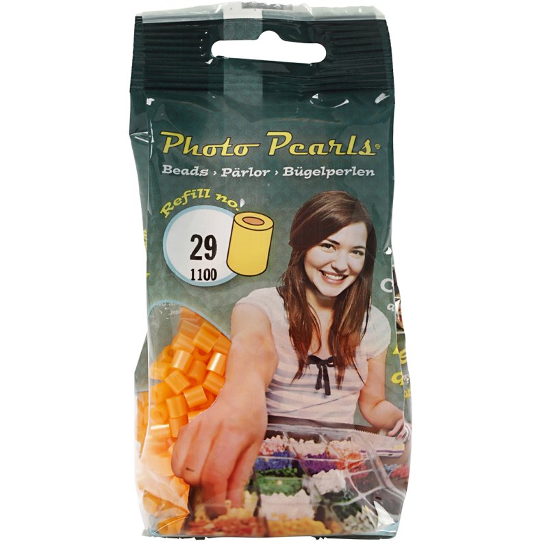 PhotoPearls, str. 5x5 mm, hulstr. 2,5 mm, medium, abrikos (29), 1100 stk./ 1 pk.