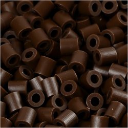 PhotoPearls, str. 5x5 mm, hulstr. 2,5 mm, medium, m&oslash;rk brun (2), 1100 stk./ 1 pk.