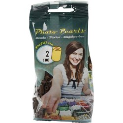 PhotoPearls, str. 5x5 mm, hulstr. 2,5 mm, medium, m&oslash;rk brun (2), 1100 stk./ 1 pk.