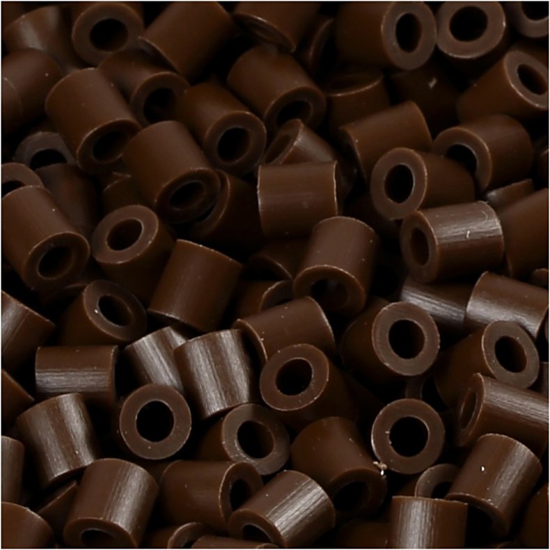 PhotoPearls, str. 5x5 mm, hulstr. 2,5 mm, medium, m&oslash;rk brun (2), 1100 stk./ 1 pk.