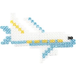 Perleplade, bil, fly, b&aring;d, traktor, bus og cykel, str. 9x9,5+11x16 cm, medium, 6 stk./ 1 pk.