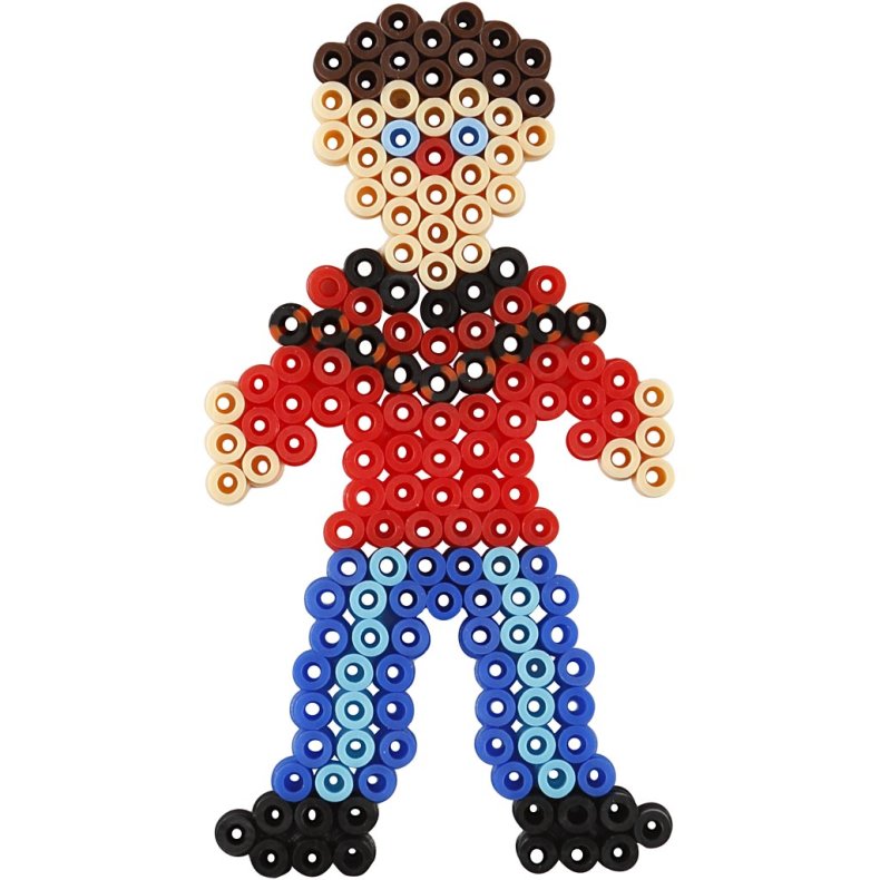 Perleplade, blomster, pige, dreng, &aelig;ble og p&aelig;re, str. 8,5x14-14x16 cm, medium, 6 stk./ 1 pk.