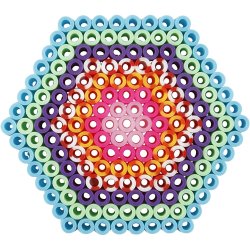 Perleplade, oval, hjerte, sekskant, cirkel, firkant, stjerne, str. 7x7,5-10,5x9,5 cm, medium, 6 stk./ 1 pk.