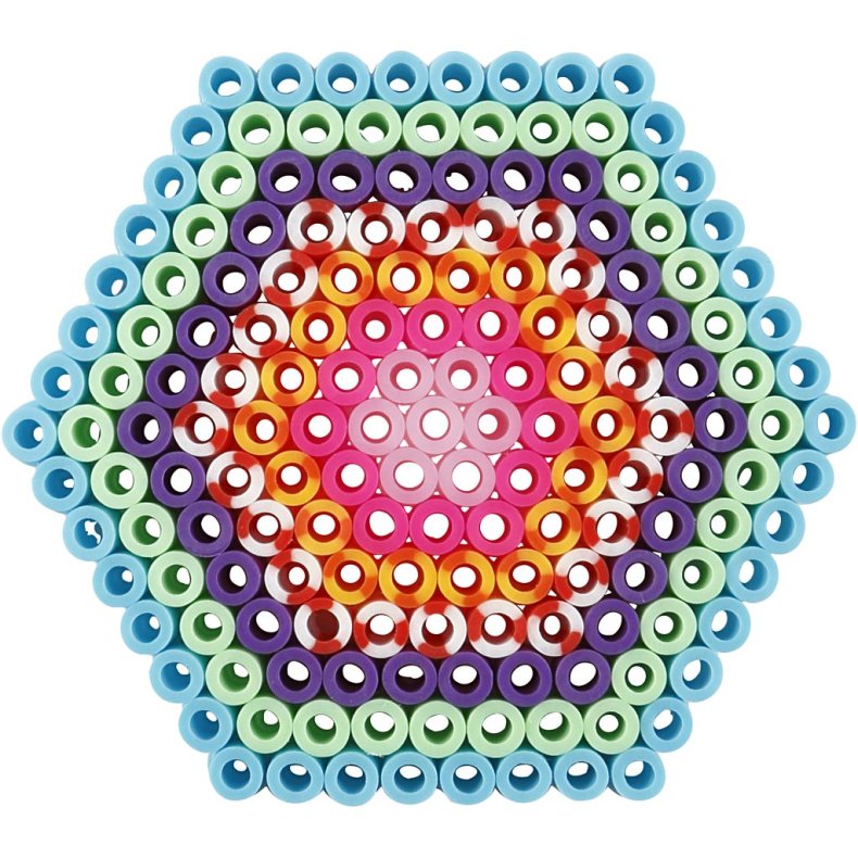 Perleplade, oval, hjerte, sekskant, cirkel, firkant, stjerne, str. 7x7,5-10,5x9,5 cm, medium, 6 stk./ 1 pk.