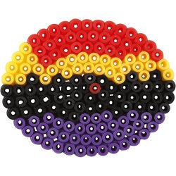 Perleplade, oval, hjerte, sekskant, cirkel, firkant, stjerne, str. 7x7,5-10,5x9,5 cm, medium, 6 stk./ 1 pk.