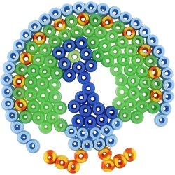 Perleplade, oval, hjerte, sekskant, cirkel, firkant, stjerne, str. 7x7,5-10,5x9,5 cm, medium, 6 stk./ 1 pk.
