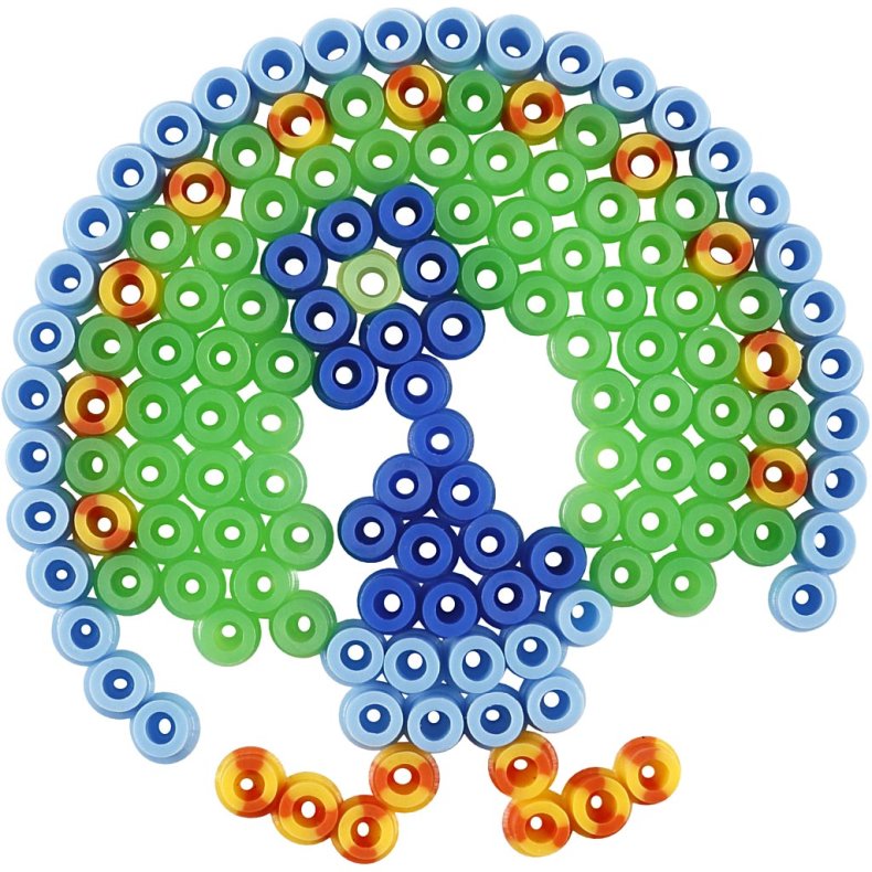 Perleplade, oval, hjerte, sekskant, cirkel, firkant, stjerne, str. 7x7,5-10,5x9,5 cm, medium, 6 stk./ 1 pk.