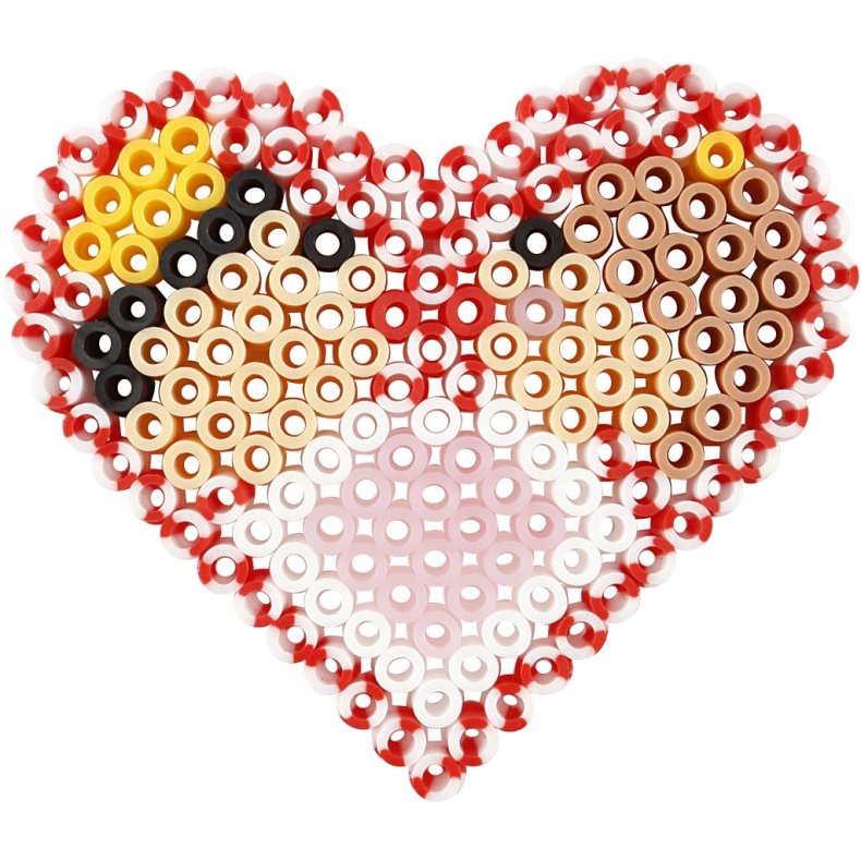 Perleplade, oval, hjerte, sekskant, cirkel, firkant, stjerne, str. 7x7,5-10,5x9,5 cm, medium, 6 stk./ 1 pk.