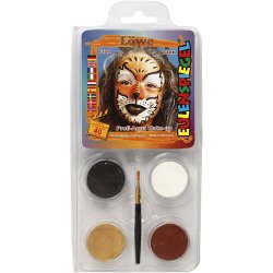 Eulenspiegel Ansigtsmaling - sminkes&aelig;t, l&oslash;ve, ass. farver, 1 s&aelig;t