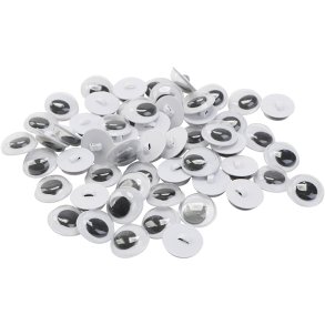 Rulle&oslash;jne, til p&aring;syning, str. 10 mm, 50 par, 100 stk./ 1 ps.