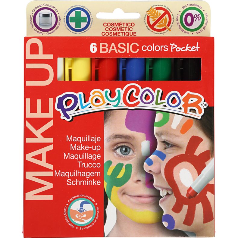 Playcolor Make up, ass. farver, 6x5 g/ 1 pk.