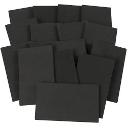 String Art Plader, str. 20x12 cm, tykkelse 10 mm, sort, 16 stk./ 1 pk.