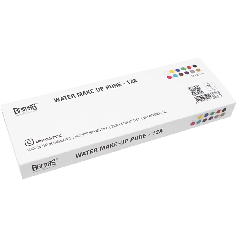 Grimas Ansigtsmaling - Sminkepalette, ass. farver, 12x2.50 ml/ 1 stk.