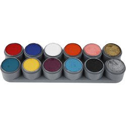 Grimas Ansigtsmaling - Sminkepalette, ass. farver, 12x15 ml/ 1 stk.